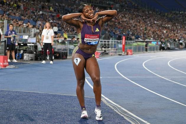 IPA85332765 - SIMMONDS Megan JAM 100m Hurdles Women during the match of Wanda Diamond League-Golden Gala Pietro Mennea 2026 at the Olimpico Stadium on June 4, 2026 in Rome, Lazio. during Golden Gala Pietro Mennea - Wanda Diamond League, International Athletics game in Rome, Italy, June 04 2026  Copyright: xRobertoxRamaccia IPAxSportx xx 85332765