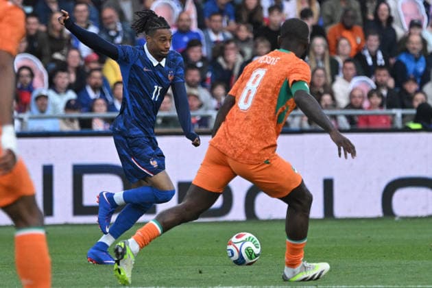 Friendly Match - France v Ivory Coast - FA French forward Michael Olise controls the ball during the friendly football match between France and Ivory Coast at the Beaujoire stadium in Nantes on June 4, 2026. Photo by Firas Abdullah ABACAPRESS.COM Nantes Pays de la Loire France  Copyright: xAbdullahxFiras ABACAx
