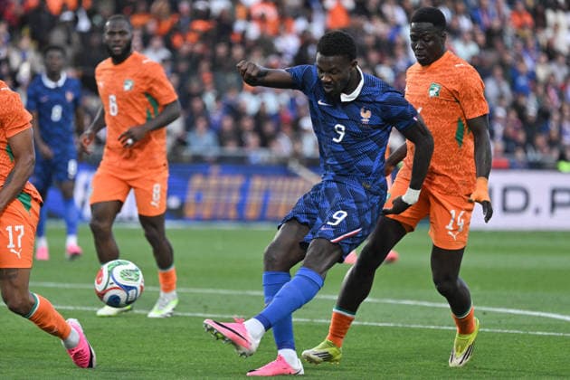 Friendly Match - France v Ivory Coast - FA French forward Marcus Thuram kicks the ball during the friendly football match between France and Ivory Coast at the Beaujoire stadium in Nantes on June 4, 2026. Photo by Firas Abdullah ABACAPRESS.COM Nantes Pays de la Loire France  Copyright: xAbdullahxFiras ABACAx