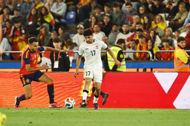 Ali Jasim (IRQ), JUNE 4, 2026 - Football Soccer : International Friendly, Länderspiel, Nationalmannschaft match between Spain - Iraq at the Estadio Municipal de Riazor in A Coruna, Spain. Noxthirdxpartyxsale  aflo_333275368