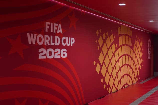 Toronto Stadium - Media Tour FIFA Wolrd Cup FIFA World Cup, WM, Weltmeisterschaft, Fussball 2026 billboard in the players access tunnel to the pitch during the Toronto Stadium - Media Tour on June 04, 2026 in Toronto, Canada. (Photo by Leonardo Ramirez Eyepix Group) Copyright: xLeonardoxRamirezx xEyepixxGroupx LR06042026-08536