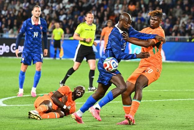 FRANCE CÔTE D IVOIRE PHOTOPQR OUEST FRANCE Franck Dubray ; Nantes ; 04 06 2026 ; Football Match de préparation à la Coupe du monde 2026 de l Equipe de France de football contre la Côte d Ivoire au stade de la Beaujoire à Nantes. Jean-Philippe Mateta Equipe de France (photo Franck Dubray) France s 2026 World Cup preparation match against Ivory Coast at the Stade de la Beaujoire in Nantes. Nantes France  Copyright: xPHOTOPQR OUESTxFRANCE MAXPPPxFranckxDubrayx 20260604OFR5065 20260604OFR5065
