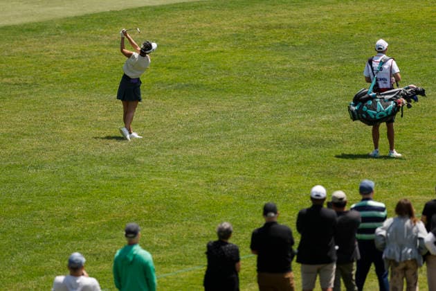 Lydia Ko hits from the 3rd fairway in the first round of the U.S. Women s Open golf championship at Riviera Country Club in Pacific Palisades, California on Thursday, June 4, 2026.  GLP20260604101203 CAROLINExBREHMAN