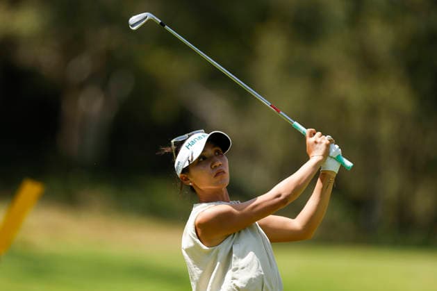 Lydia Ko hits from the 6th tee in the first round of the U.S. Women s Open golf championship at Riviera Country Club in Pacific Palisades, California on Thursday, June 4, 2026.  GLP20260604101308 CAROLINExBREHMAN