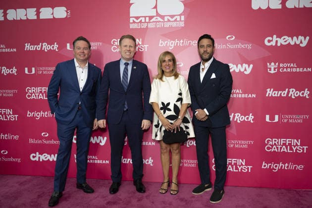 Miami host FIFA World Cup, WM, Weltmeisterschaft, Fussball 2026 committee VIP dinner Featuring: Wallace Cheves, Andrew Giuliani, Alina Hudak & Juan Manuel Robles Where: Miami, Florida, United States When: 04 Jun 2026 Credit: Seth Browarnik INSTARimages EDITORIAL USE ONLY. NOT FOR USE BY NEWSPAPERS BASED IN THE UK. Copyright: xx instar55749586