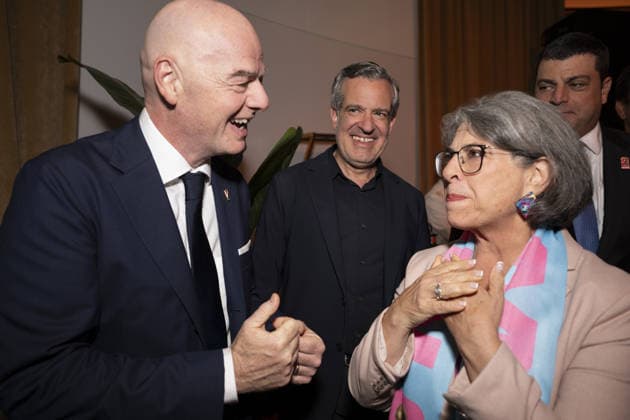 Miami host FIFA World Cup, WM, Weltmeisterschaft, Fussball 2026 committee VIP dinner Featuring: Gianni Infantino, Steven Meiner, Daniella Levine Cava & Beau Ferrari Where: Miami, Florida, United States When: 04 Jun 2026 Credit: Seth Browarnik INSTARimages EDITORIAL USE ONLY. NOT FOR USE BY NEWSPAPERS BASED IN THE UK. Copyright: xx instar55749516