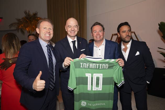 Miami host FIFA World Cup, WM, Weltmeisterschaft, Fussball 2026 committee VIP dinner Featuring: Andrew Giuliani, Gianni Infantino, Wallace Cheves & Juan Manuel Robles Where: Miami, Florida, United States When: 04 Jun 2026 Credit: Seth Browarnik INSTARimages EDITORIAL USE ONLY. NOT FOR USE BY NEWSPAPERS BASED IN THE UK. Copyright: xx instar55749530