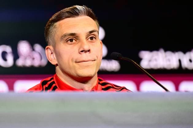 Belgian national football team - FIFA World Cup, WM, Weltmeisterschaft, Fussball 2026 - media activities 05 06 2026 TUBIZE, BELGIUM - JUNE 05 : Trossard Leandro forward of Belgium pictured during a press conference, PK, Pressekonferenz at the training grounds of the Royal Belgian Football Association ahead of the FIFA World Cup 2026 on June 4, 2026 in Tubize, Belgium, 04 06 2026 Tubize Belgium  Copyright: xPeterxDexVoechtx