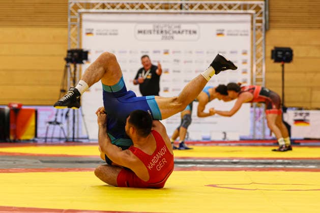 RINGEN - Deutsche Meisterschaften 2026 79kg - Marat Kardanov (VfL Wolfhagen) gegen Gregor Eigenbrodt (Witten)