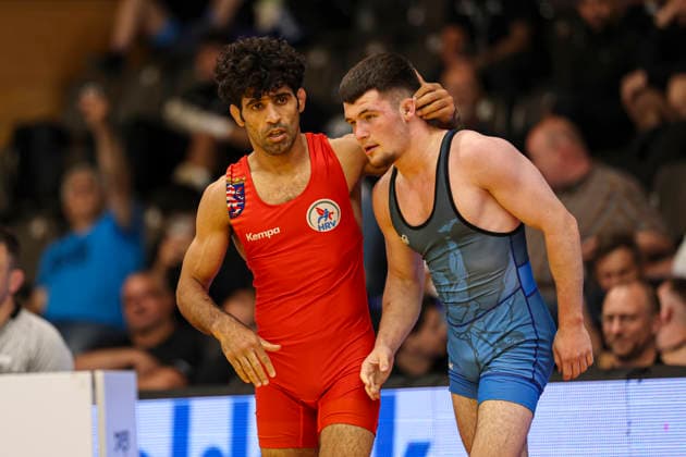 RINGEN - Deutsche Meisterschaften 2026 60kg Greco- Abdolmohammad Papi (KSC Hösbach) gegen Milian Zambo (TSV Kandern)