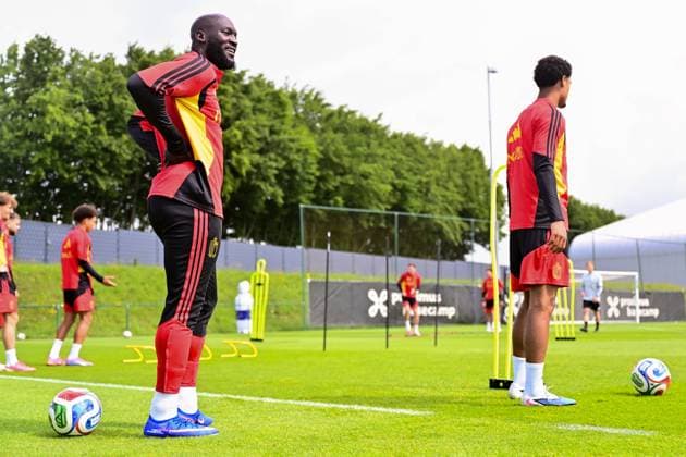 Belgian national football team - FIFA World Cup, WM, Weltmeisterschaft, Fussball 2026 - media activities 05 06 2026 TUBIZE, BELGIUM - JUNE 05 : Lukaku Romelu forward of Belgium pictured during a training session at the training grounds of the Royal Belgian Football Association ahead of the FIFA World Cup 2026 on June 5, 2026 in Tubize, Belgium, 05 06 2026  Copyright: xPeterxDexVoechtx