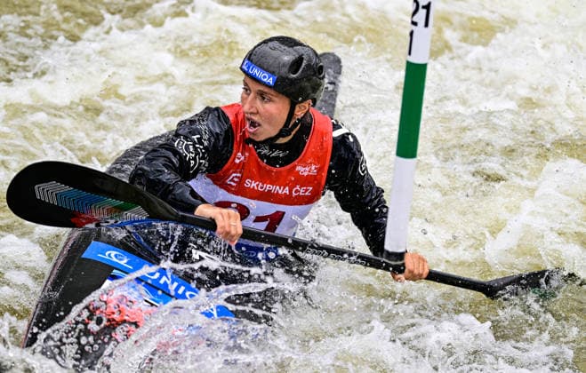 2026 ICF Canoe Slalom World Cup in Prague, Czech Republic, on June 5, 2026. Katerina Bekova from Czechia. (CTKxPhoto RomanxVondrous) CTKPhotoP2026060504323  CTKPhotoP2026060504323