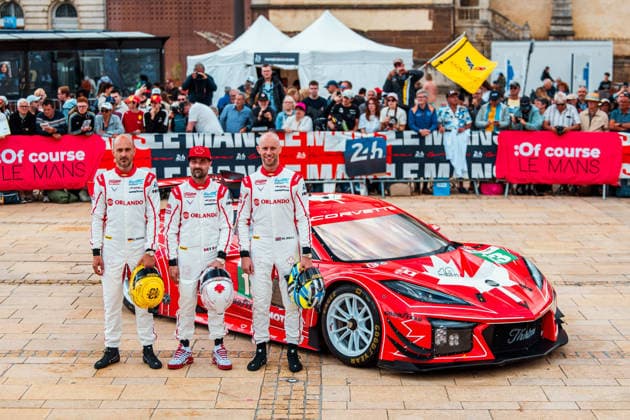 24 HEURES DU MANS 2026 - PESAGE 13 FIDANI Orey (can), KERN Lars (ger), BELL Matthew (gbr), 13 Autosport, Corvette Z06 LMGT3.R 13, LM GT3, action during Le Pesage of the 24 Hours of Le Mans 2026, 3rd round of the 2026 FIA World Endurance Championship, from June 5 to 6, 2026 on the Place de la RÃ publique in Le Mans, France - Le MansFrance Copyright: xDPPIx