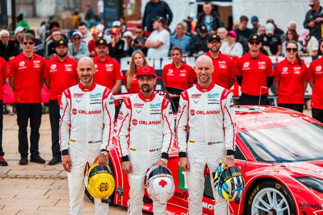 24 HEURES DU MANS 2026 - PESAGE 13 FIDANI Orey (can), KERN Lars (ger), BELL Matthew (gbr), 13 Autosport, Corvette Z06 LMGT3.R 13, LM GT3, action during Le Pesage of the 24 Hours of Le Mans 2026, 3rd round of the 2026 FIA World Endurance Championship, from June 5 to 6, 2026 on the Place de la RÃ publique in Le Mans, France - Le MansFrance Copyright: xDPPIx
