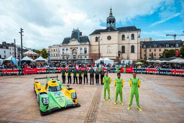 24 HEURES DU MANS 2026 - PESAGE 343 GARG Bijoy (usa), DE GERUS Reshad (fra), MÜLLER Nico (swi), Inter Europol Competition, Oreca 07 Gibson 343, LMP2, action during Le Pesage of the 24 Hours of Le Mans 2026, 3rd round of the 2026 FIA World Endurance Championship, from June 5 to 6, 2026 on the Place de la RÃ publique in Le Mans, France - Le MansFrance Copyright: xDPPIx