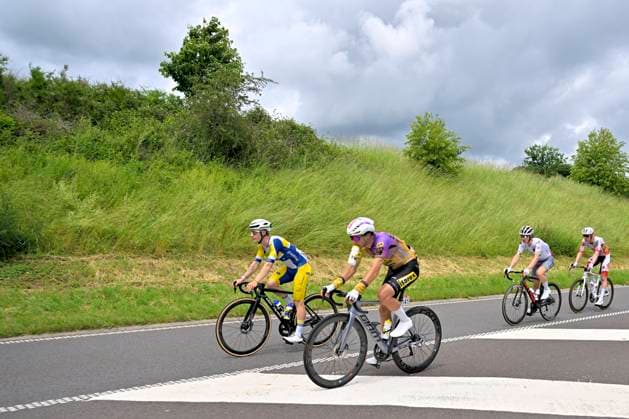 Tour de Wallonie 2026 Stage 5 AUBEL, BELGIUM - JUNE 05 : Teugels Lennert (BEL) of Tarteletto - Isorex during stage 5 of the 47th edition of Ethias Tour de Wallonie an UCI ProSeries 2.Pro cycling road race stage for Men Elite of 176.45 km with start in Bassenge and finish in Aubel on June 5, 2026 in Aubel, Belgium, 05 06 2026 ( Motordriver Pieter Van Herzele - Aubel Belgium  Copyright: xSesx