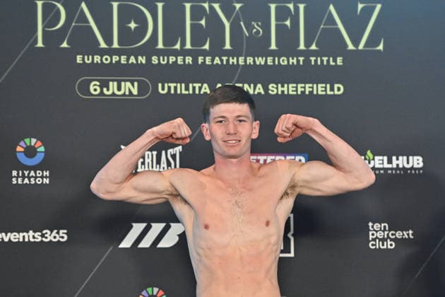Josh Padley v Aqib Fiaz Weigh-In Ed Hardy weighs in during the Josh Padley v Aqib Fiaz Weigh-In at the Millennium Gallery, Sheffield, England, United Kingdom on 5 June 2026 Credit: Connor McMain Every Second Media Editorial use only. All images are copyright Every Second Media Limited. No images may be reproduced without prior permission. Copyright: xIMAGO EveryxSecondxMediax ESM-2022-0016 ConnorxMcMainx xEveryxSecondxMediax