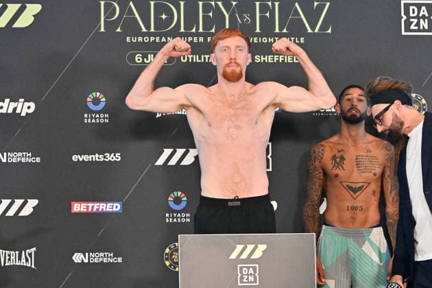 Josh Padley v Aqib Fiaz Weigh-In Aaron Bowen Weighs in during during the Josh Padley v Aqib Fiaz Weigh-In at the Millennium Gallery, Sheffield, England, United Kingdom on 5 June 2026 Credit: Connor McMain Every Second Media Editorial use only. All images are copyright Every Second Media Limited. No images may be reproduced without prior permission. Copyright: xIMAGO EveryxSecondxMediax ESM-2022-0022 ConnorxMcMainx xEveryxSecondxMediax