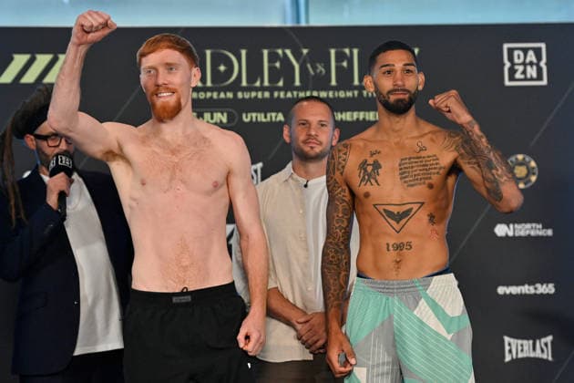 Josh Padley v Aqib Fiaz Weigh-In Aaron Bowen and Troy Coleman during the Josh Padley v Aqib Fiaz Weigh-In at the Millennium Gallery, Sheffield, England, United Kingdom on 5 June 2026 Credit: Connor McMain Every Second Media Editorial use only. All images are copyright Every Second Media Limited. No images may be reproduced without prior permission. Copyright: xIMAGO EveryxSecondxMediax ESM-2022-0023 ConnorxMcMainx xEveryxSecondxMediax