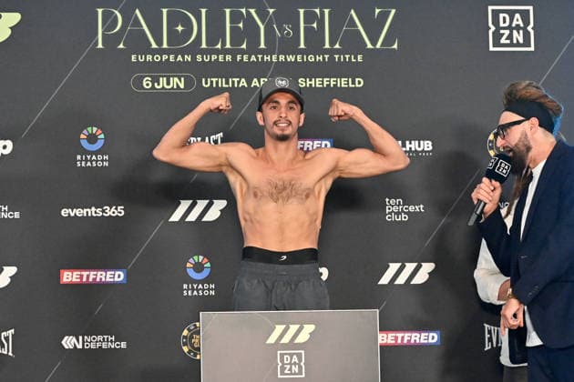 Josh Padley v Aqib Fiaz Weigh-In Ibraheem Sulaimaan weighs in during the Josh Padley v Aqib Fiaz Weigh-In at the Millennium Gallery, Sheffield, England, United Kingdom on 5 June 2026 Credit: Connor McMain Every Second Media Editorial use only. All images are copyright Every Second Media Limited. No images may be reproduced without prior permission. Copyright: xIMAGO EveryxSecondxMediax ESM-2022-0028 ConnorxMcMainx xEveryxSecondxMediax