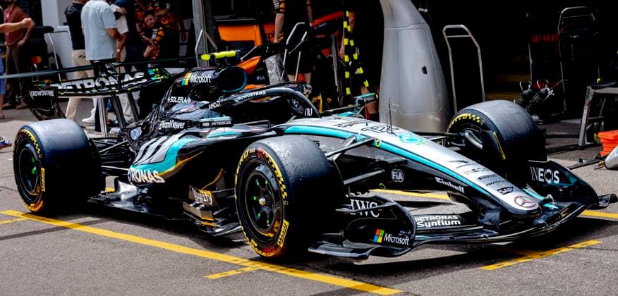 MONACO - Car of Formula 1 driver Kimi Antonelli or Mercedes AMG-Petronas Formula One Team during the Formula 1 Monaco Grand Prix on the Monaco Street Circuit on June 5, 2026 in Monaco, Monaco. (Photo by DeFodi Images) -