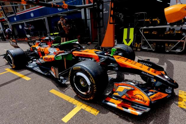 MONACO - Car of Formula 1 driver Lando Norris or McLaren Mastercard Formula 1 Team during the Formula 1 Monaco Grand Prix on the Monaco Street Circuit on June 5, 2026 in Monaco, Monaco. (Photo by DeFodi Images) -