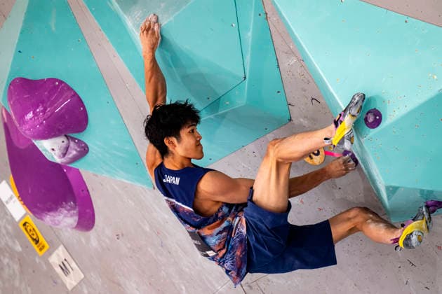 climber Sorato Anraku of Japan competes in World Cup in sport climbing: bouldering - semi-finals men, in Prague, Czech Republic, on June 5, 2026. (CTKxPhoto VitxSimanek) CTKPhotoP2026060505118  CTKPhotoP2026060505118