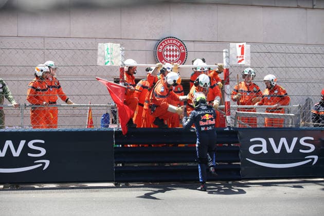 05.06.2026, Circuit de Monaco, Monte Carlo, Formel 1 Louis Vuitton Grand Prix Monaco 2026 ,im Bild Unfall von Isack Hadjar (FRA), Oracle Red Bull Racing (Photo by Alessandro Martellotta Hasan Bratic DeFodi Images) -