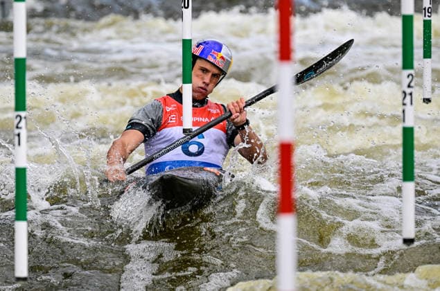 2026 ICF Canoe Slalom World Cup in Prague, Czech Republic, on June 5, 2026. Jakub Krejci from Czechia. (CTKxPhoto RomanxVondrous) CTKPhotoP2026060505255  CTKPhotoP2026060505255