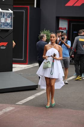 05.06.2026, Circuit de Monaco, Monte Carlo, Formel 1 Louis Vuitton Grand Prix Monaco 2026 ,im Bild Alexandra Saint Mleux, Frau von Charles Leclerc (MCO), Scuderia Ferrari HP (Photo by Alessandro Martellotta Hasan Bratic DeFodi Images) -