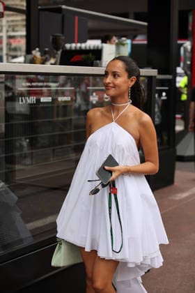 05.06.2026, Circuit de Monaco, Monte Carlo, Formel 1 Louis Vuitton Grand Prix Monaco 2026 ,im Bild Alexandra Saint Mleux, Frau von Charles Leclerc (MCO), Scuderia Ferrari HP (Photo by Alessandro Martellotta Hasan Bratic DeFodi Images) -