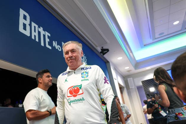 Carlo Ancelotti, coach of the Brazilian national team, Nationalteam meets with journalists at The Ridge Carlo Ancelotti, coach of the Brazilian national team, meets with journalists at The Ridge hotel in the city of Basking Ridge this Friday, June 5, 2026. BASKING RIDGE NJ UNITED STATES Copyright: xWilliamxVolcovx