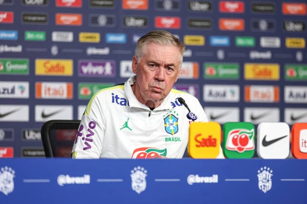 Carlo Ancelotti, coach of the Brazilian national team, Nationalteam meets with journalists at The Ridge Carlo Ancelotti, coach of the Brazilian national team, meets with journalists at The Ridge hotel in the city of Basking Ridge this Friday, June 5, 2026. BASKING RIDGE NJ UNITED STATES Copyright: xWilliamxVolcovx