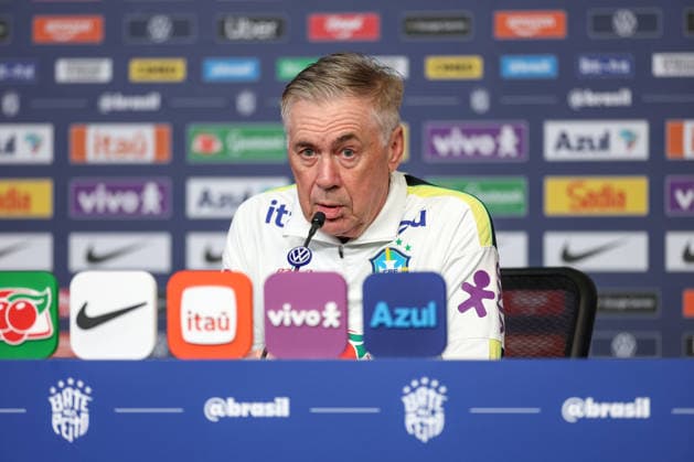 Carlo Ancelotti, coach of the Brazilian national team, Nationalteam meets with journalists at The Ridge Carlo Ancelotti, coach of the Brazilian national team, meets with journalists at The Ridge hotel in the city of Basking Ridge this Friday, June 5, 2026. BASKING RIDGE NJ UNITED STATES Copyright: xWilliamxVolcovx