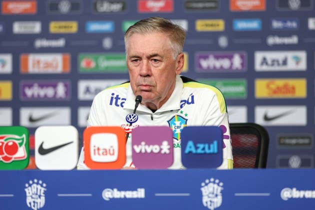 Carlo Ancelotti, coach of the Brazilian national team, Nationalteam meets with journalists at The Ridge Carlo Ancelotti, coach of the Brazilian national team, meets with journalists at The Ridge hotel in the city of Basking Ridge this Friday, June 5, 2026. BASKING RIDGE NJ UNITED STATES Copyright: xWilliamxVolcovx