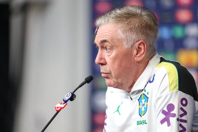 Carlo Ancelotti, coach of the Brazilian national team, Nationalteam meets with journalists at The Ridge Carlo Ancelotti, coach of the Brazilian national team, meets with journalists at The Ridge hotel in the city of Basking Ridge this Friday, June 5, 2026. BASKING RIDGE NJ UNITED STATES Copyright: xWilliamxVolcovx