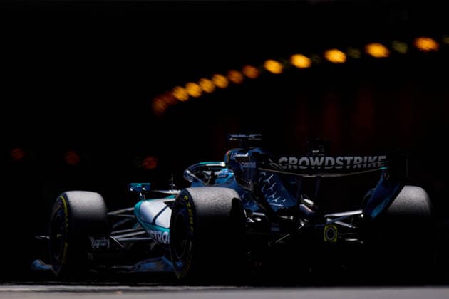 F1 Grand Prix of Monaco - Practice George Russell of Great Britain driving the (63) Mercedes-AMG PETRONAS Formula One Team W17 on track during practice ahead of the F1 Grand Prix of Monaco at Circuit de Monaco on June 5, 2026, in Monte-Carlo, Monaco. Monte-Carlo Circuit de Monaco Monte-Carlo Monaco RL_F1GPMCO_2K26_000202 Copyright: xRicardoxLarreinax