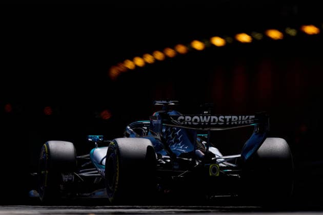 F1 Grand Prix of Monaco - Practice George Russell of Great Britain driving the (63) Mercedes-AMG PETRONAS Formula One Team W17 on track during practice ahead of the F1 Grand Prix of Monaco at Circuit de Monaco on June 5, 2026, in Monte-Carlo, Monaco. Monte-Carlo Circuit de Monaco Monte-Carlo Monaco RL_F1GPMCO_2K26_000207 Copyright: xRicardoxLarreinax