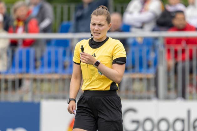 U19 Frauen Testspiel: Deutschland - USA, 05.06.2026 Selina Menzel (Schiedsrichterin), Freisteller, Portrait Porträt, Deutschland - USA, Frankfurt, DFB-Campus, 5.6.2026 Copyright: xBEAUTIFULxSPORTS Gawlikx