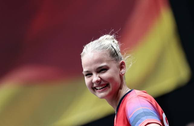 TT Finals Thueringen 05.06.2026, Erfurt, Messehalle, TT Finals, LOTTO Thueringen Tischtennis-Finals, sechs Deutsche Meisterschaften werde unter einem Dach ausgetragen im Bild: Jugend 19 Finale -Lorena Morsch gewinnt das Finale im Einzel und ist Deutscher Meisterin