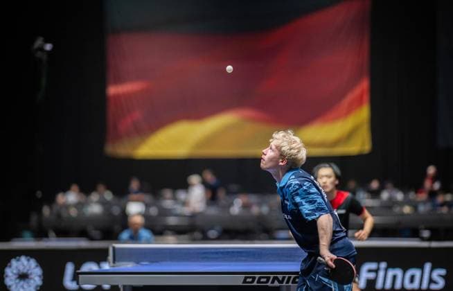 TISCHTENNIS TT-FINALS 2026 IN ERFURT ** NUR FÜR REDAKTIONELLE ZWECKE ** EDITORIAL USE ONLY **<p>05 06 2026-Erfurt: 94. Nationale Deutsche Meisterschaften Damen Herren im Rahmen der Deutschen TT-Finals Deutsche Meisterschaften Jugend 19 Doppel - Finale im Foto: Mio Lukas Wagner (SV Siek TTVSH) ( Deutschland Thueringen Erfurt Copyright: SaschaxFromm