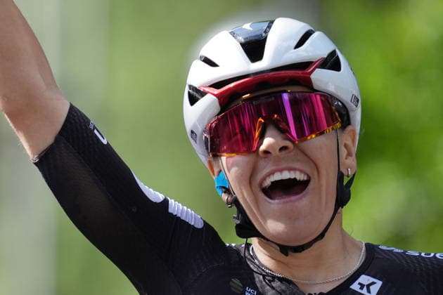France™s Celia Gery of FDJ United - Suez™s winner of the stage on the finish line during Stage 7 of the Giro d™Italia Women, from Sorbolo Mezzani to Salice Terme, Italy, - Friday June 5, 2026  Copyright: xDavidexSpada LaPressex
