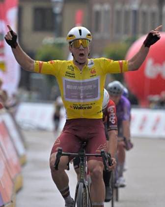 Tour de Wallonie 2026 Stage 5 AUBEL, BELGIUM - JUNE 05 : Oliver Ben (NZL) of Modern Adventure Pro Cycling during stage 5 of the 47th edition of Ethias Tour de Wallonie an UCI ProSeries 2.Pro cycling road race stage for Men Elite of 176.45 km with start in Bassenge and finish in Aubel on June 5, 2026 in Aubel, Belgium, 05 06 2026 ( Motordriver Pieter Van Herzele - Aubel Belgium  Copyright: xSesx