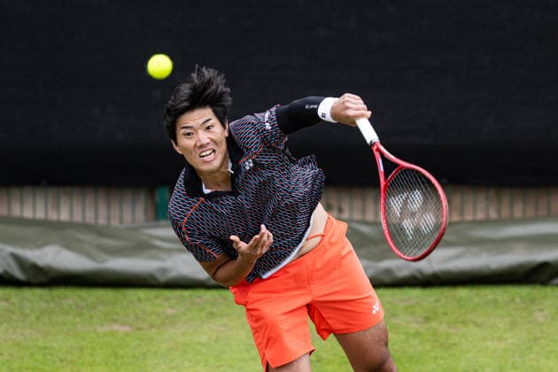 RECORD DATE NOT STATED 5th June 2026; The Edgbaston Priory Club, Birmingham, Midlands, England; 2026 Lexus Birmingham Open Tennis, Day Seven; Takeru Yuzuki (JAP) in action with his partner Anirudh Chandrasekar (IND) in their semi final match against Diego Hidalgo (ECU) and Patrik Trhac (USA) GodfreyxPitt