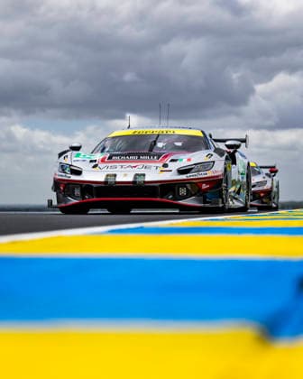 24 HEURES DU MANS 2026 - PESAGE 54 CASTELLACCI Francesco (ita), FLOHR Thomas (sui), RIGON Davide (ita), Vista AF Corse, Ferrari 296 GT3 Evo 54, LM GT3, ambiance during Le Pesage of the 24 Hours of Le Mans 2026, 3rd round of the 2026 FIA World Endurance Championship, from June 5 to 6, 2026 on the Place de la RÃ publique in Le Mans, France - Le MansFrance  Copyright: xJULIENxDELFOSSEx