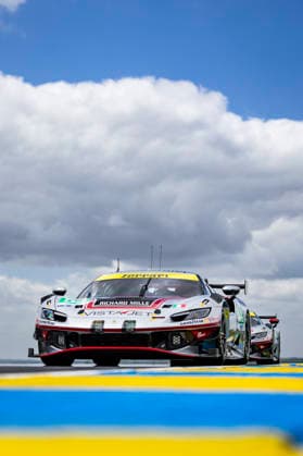 24 HEURES DU MANS 2026 - PESAGE 54 CASTELLACCI Francesco (ita), FLOHR Thomas (sui), RIGON Davide (ita), Vista AF Corse, Ferrari 296 GT3 Evo 54, LM GT3, ambiance during Le Pesage of the 24 Hours of Le Mans 2026, 3rd round of the 2026 FIA World Endurance Championship, from June 5 to 6, 2026 on the Place de la RÃ publique in Le Mans, France - Le MansFrance  Copyright: xJULIENxDELFOSSEx