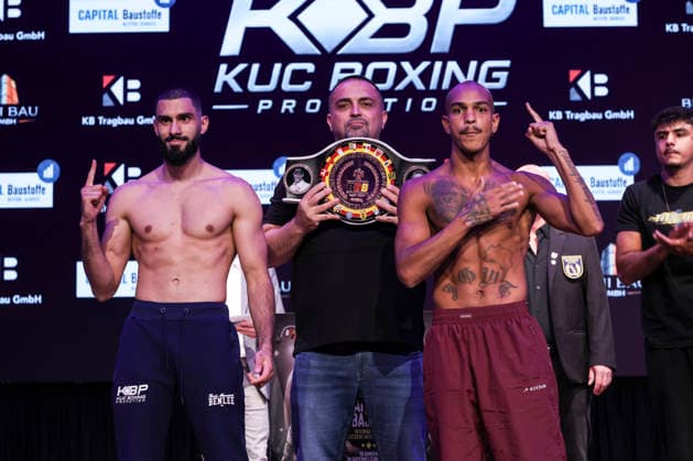 Boxen: KUC Box-Promotion, Waage, Falkensee, 05.06.2026 Intern. Deutsche Meisterschaft: Alen Rahimic (GER) - Eduardo Bajak (GER)