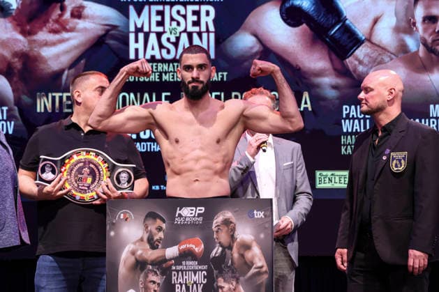 Boxen: KUC Box-Promotion, Waage, Falkensee, 05.06.2026 Intern. Deutsche Meisterschaft: Alen Rahimic (GER) - Eduardo Bajak (GER)