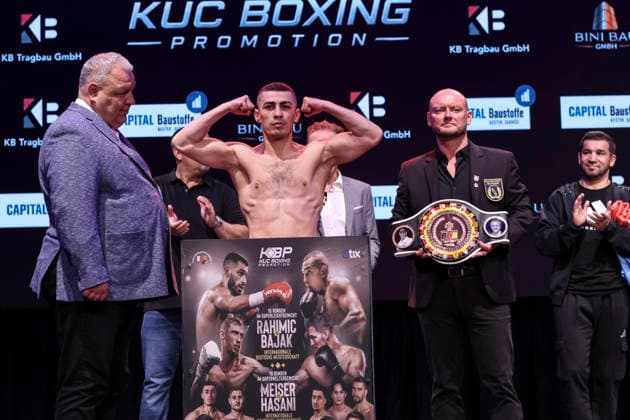 Boxen: KUC Box-Promotion, Waage, Falkensee, 05.06.2026 Intern. Deutsche Meisterschaft: Hamsat Shadalov (GER) - Kanan Huseynaliyev (GER)