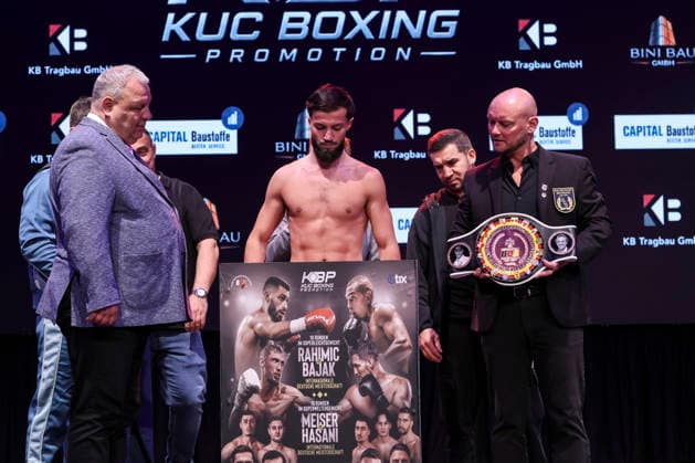 Boxen: KUC Box-Promotion, Waage, Falkensee, 05.06.2026 Intern. Deutsche Meisterschaft: Hamsat Shadalov (GER) - Kanan Huseynaliyev (GER)